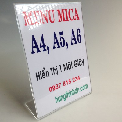 MENU MICA A4 CHỮ L