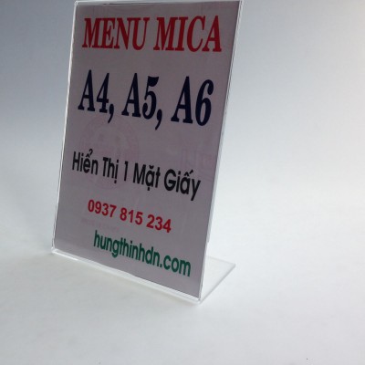MENU MICA A5 CHỮ L